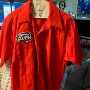 Ford Men's Vibrant Red Casual Shirt
